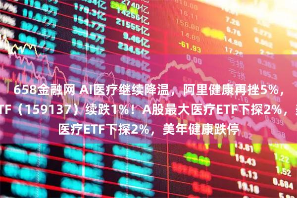 658金融网 AI医疗继续降温，阿里健康再挫5%，港股通医疗ETF（159137）续跌1%！A股最大医疗ETF下探2%，美年健康跌停